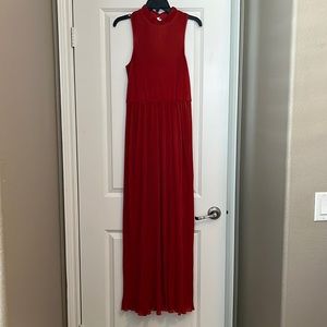 Beautiful floor length Orange dress from Anthropologie